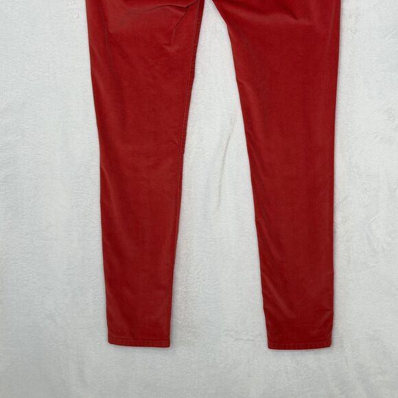 Gap 1969 Women's Red Corduroy Slim Leg Pants Size 26r Holiday Legging Low Rise - Picture 8 of 15
